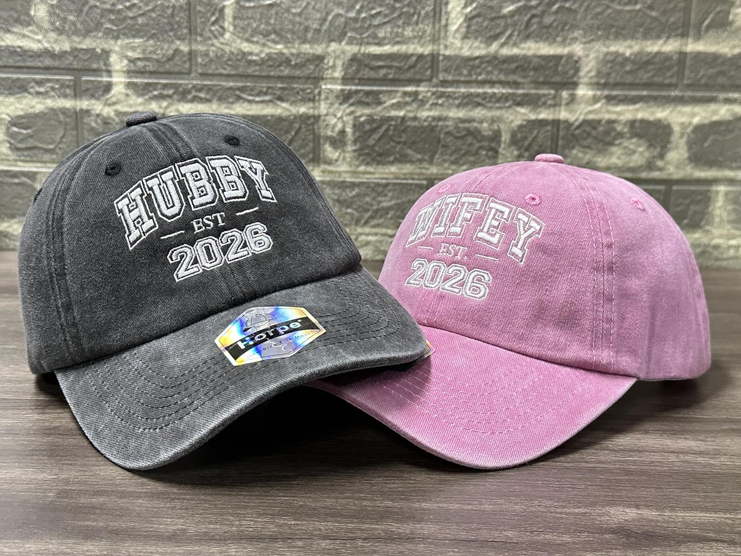 Embroidered Matching Hats for Bride Groom Hubby Wifey Grandma Grandpa Unccle Auntie Mom Men and Women