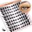 Mavphnee Fox Eye Lash Clusters LC-Curly Eyelash Clusters Wet Look Cat Eye Lash Extensions Fairy Cluster Eyelash Extensions Left & Right Cluster Lashes 90 Pcs DIY Lash at Home
