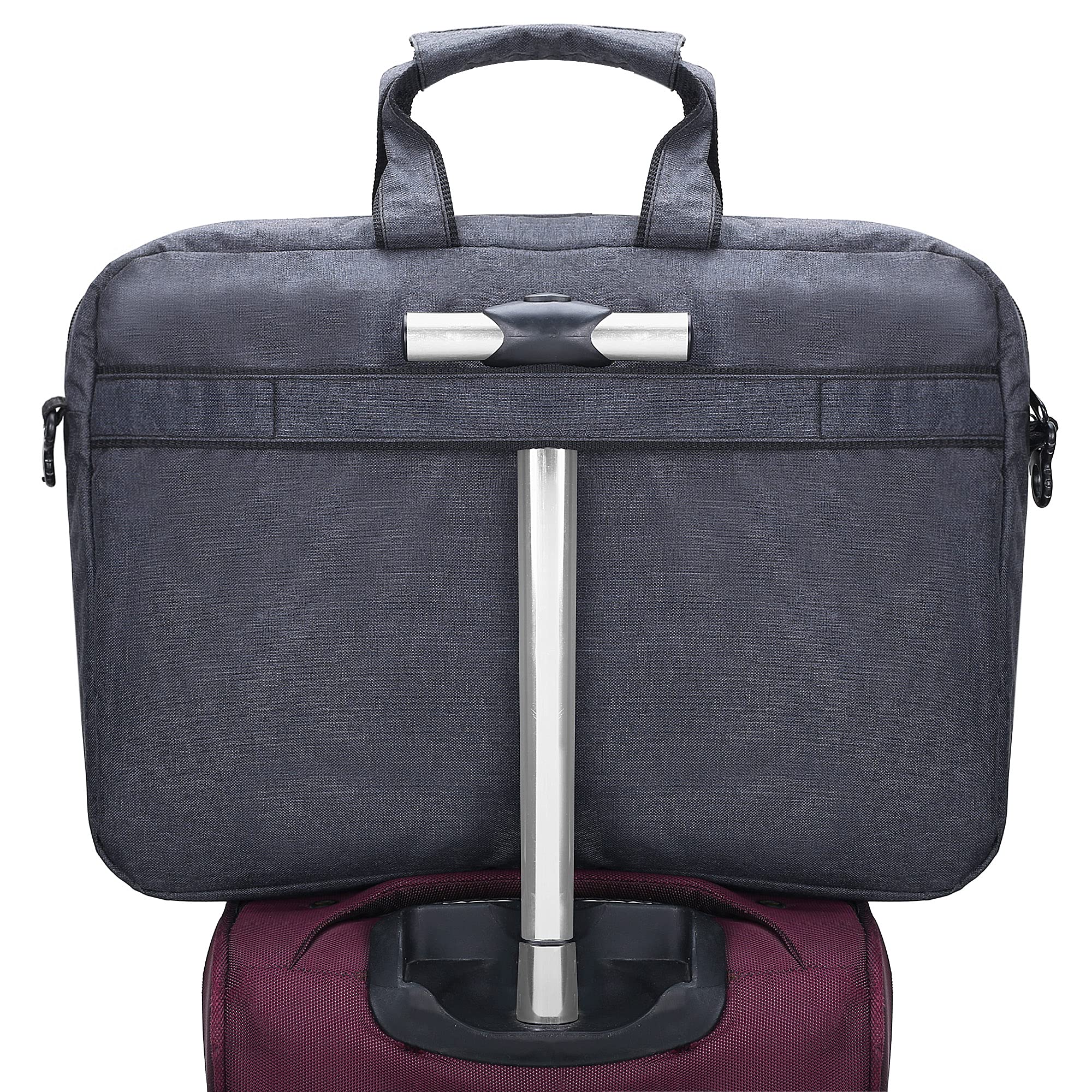 ABBASI Cross Office Laptop Bag Briefcase/Notebook/MacBook Business 15.6 Inch Messenger Sling College Bag Water Resistant Laptop Bag Tablet Business Carrying Handbag for Women and Men (Black) 3