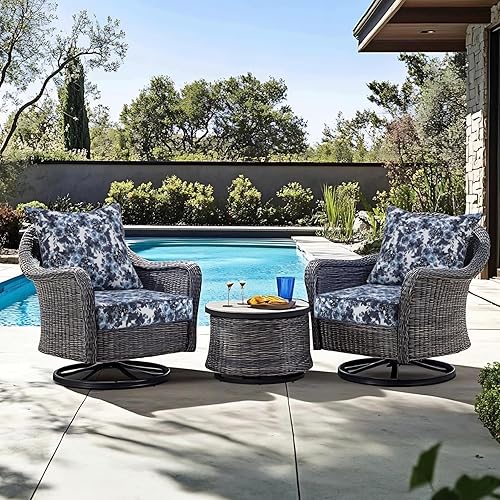 Vista 40 de Favoyard Juego de cojines de asiento para exteriores, 24 x 24 pulgadas, impermeables y resistentes a la decoloración, cojines para muebles de patio