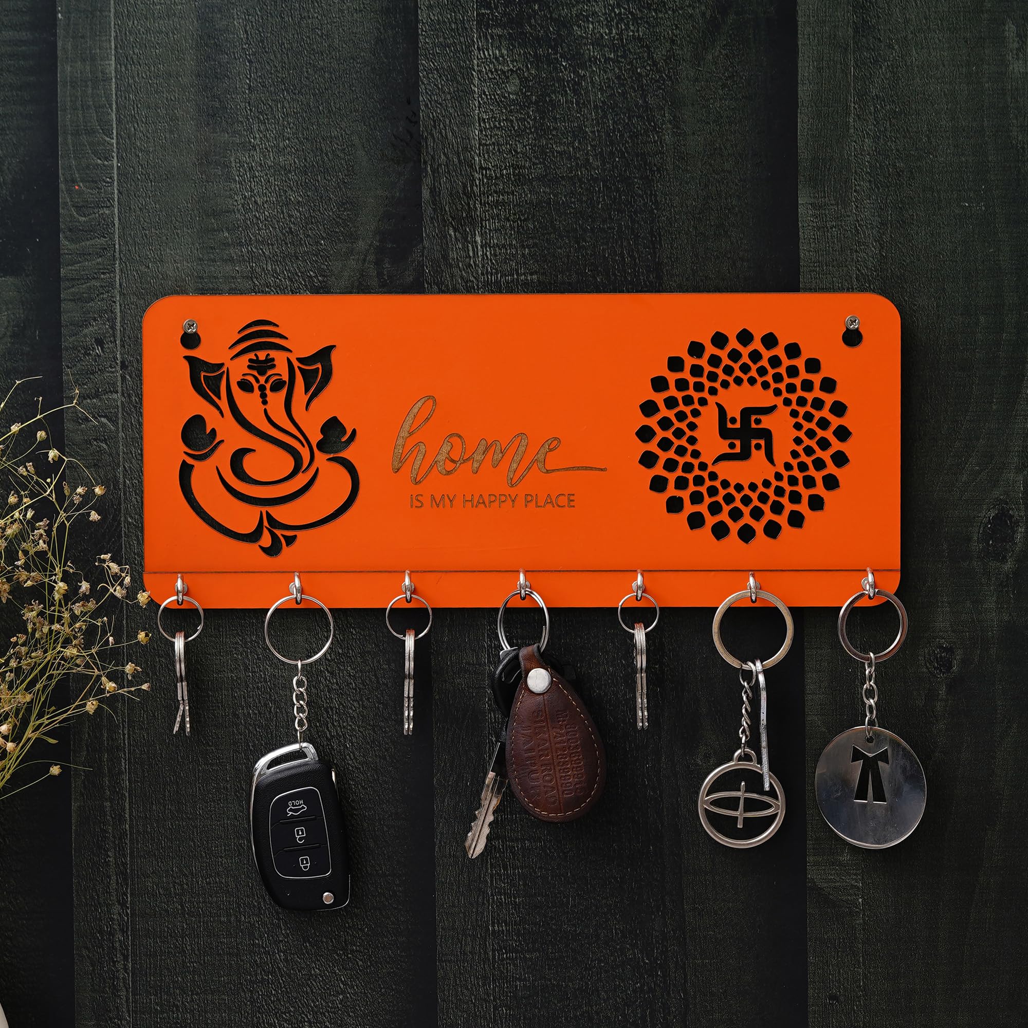 Webelkart Premium Home is Our Happy Place Wooden Key Holder for Home and Office Décor (Orange) (B0D6BTBQRY) Amazon Price History, Amazon Price Tracker