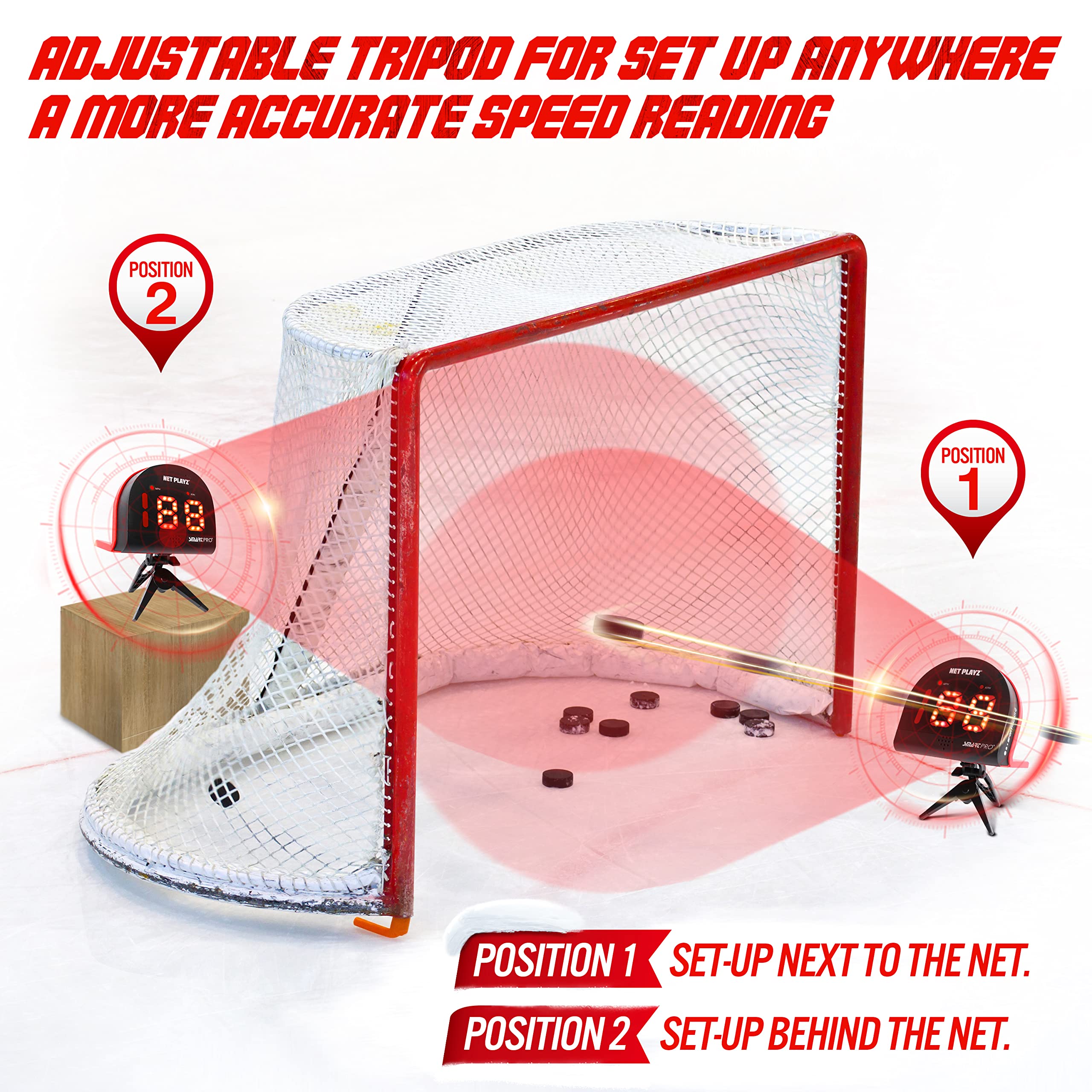 Équipement et équipement d'entraînement de hockey – Pistolets de vitesse radar, capteur de vitesse, mains libres | Hockey sur glace sur gazon, hockey sur gazon, hockey sur rue, hockey sur roues