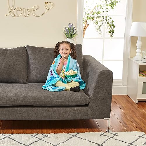 Miniatura 6 de EVERYDAY KIDS Manta para niños pequeños, 30 x 40 pulgadas, Mermaids Undersea Adventure, súper suave, afelpada, cálida y cómoda