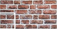 Vista 17 de Dundee Deco Paneles de pared 3D de ladrillo sintético, revestimiento, paneles de pared con aspecto de piedra roja y naranja, revestimiento de espuma