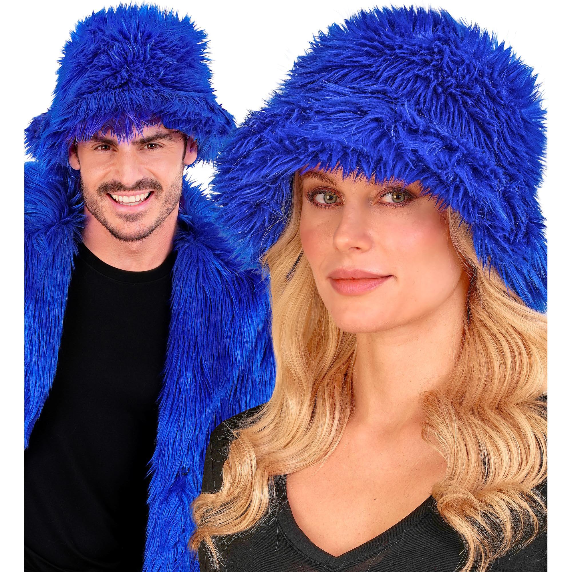 W WIDMANN MILANO Party Fashion 65107 Plush Fishing Hat Unisex - Adult Blue - Image 3
