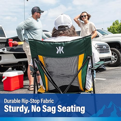 Miniatura 6 de Kijaro Silla plegable para ventilador deportivo, 26 pulgadas de largo x 35.5 pulgadas de ancho x 37 pulgadas de alto, Green Bay Packers