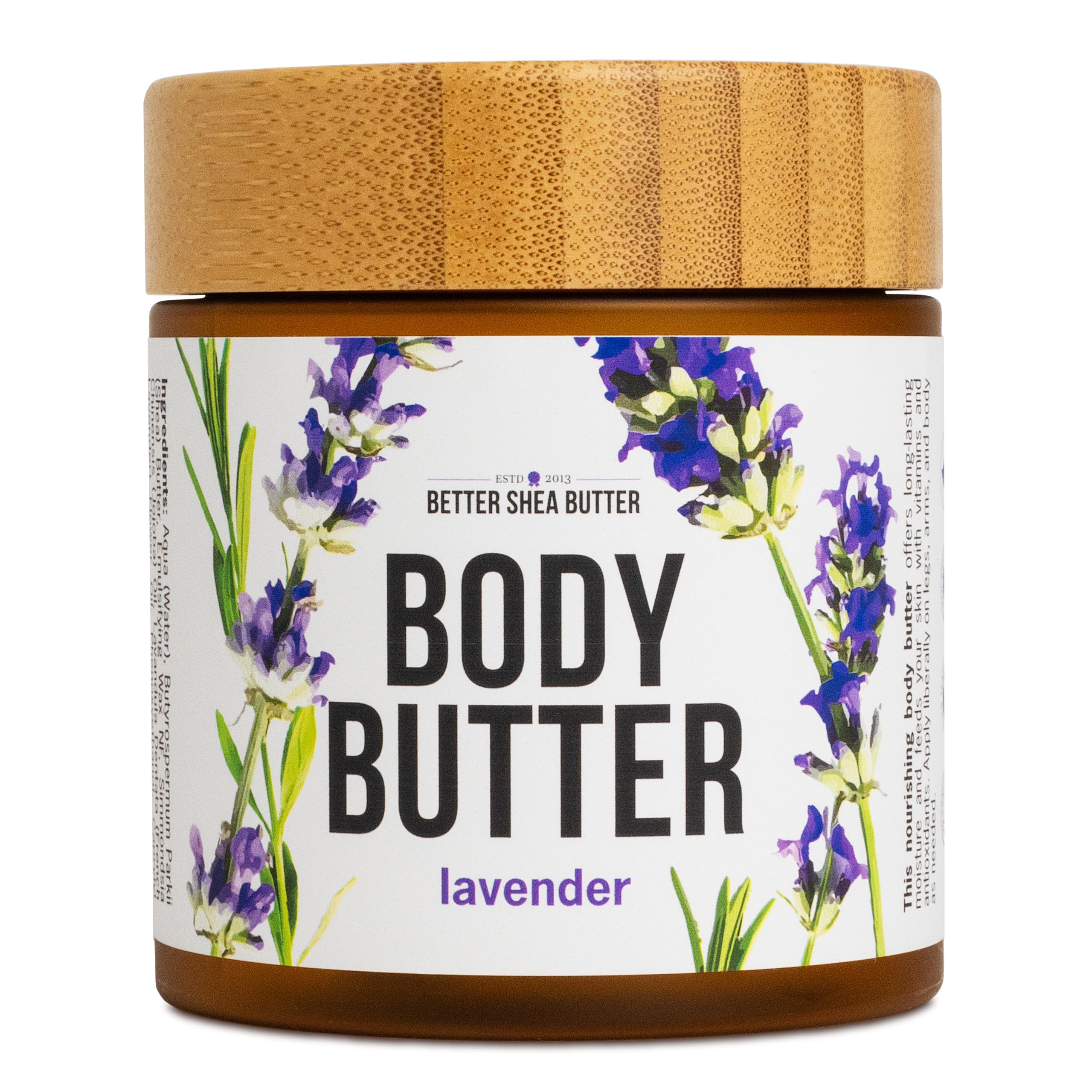 Lavender Body Butter with Shea Butter, Jojoba & Lavender Essential Oil - Natural Lotion for Women, Non-Greasy Moisturizer for Dry Skin, Whipped Body