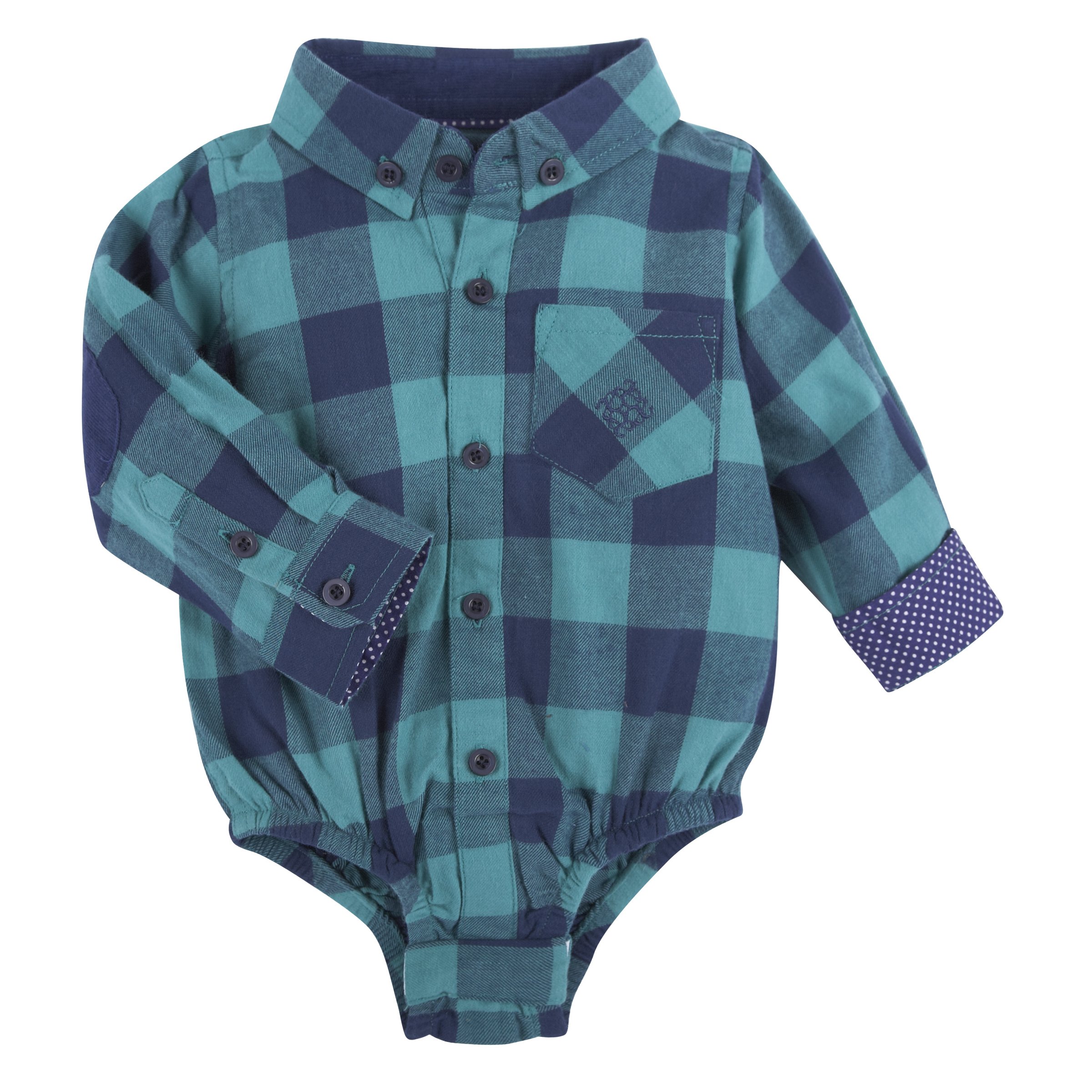 Andy & Evan Baby Boys' Buffalo Check Flannel Shirtzie-Infant