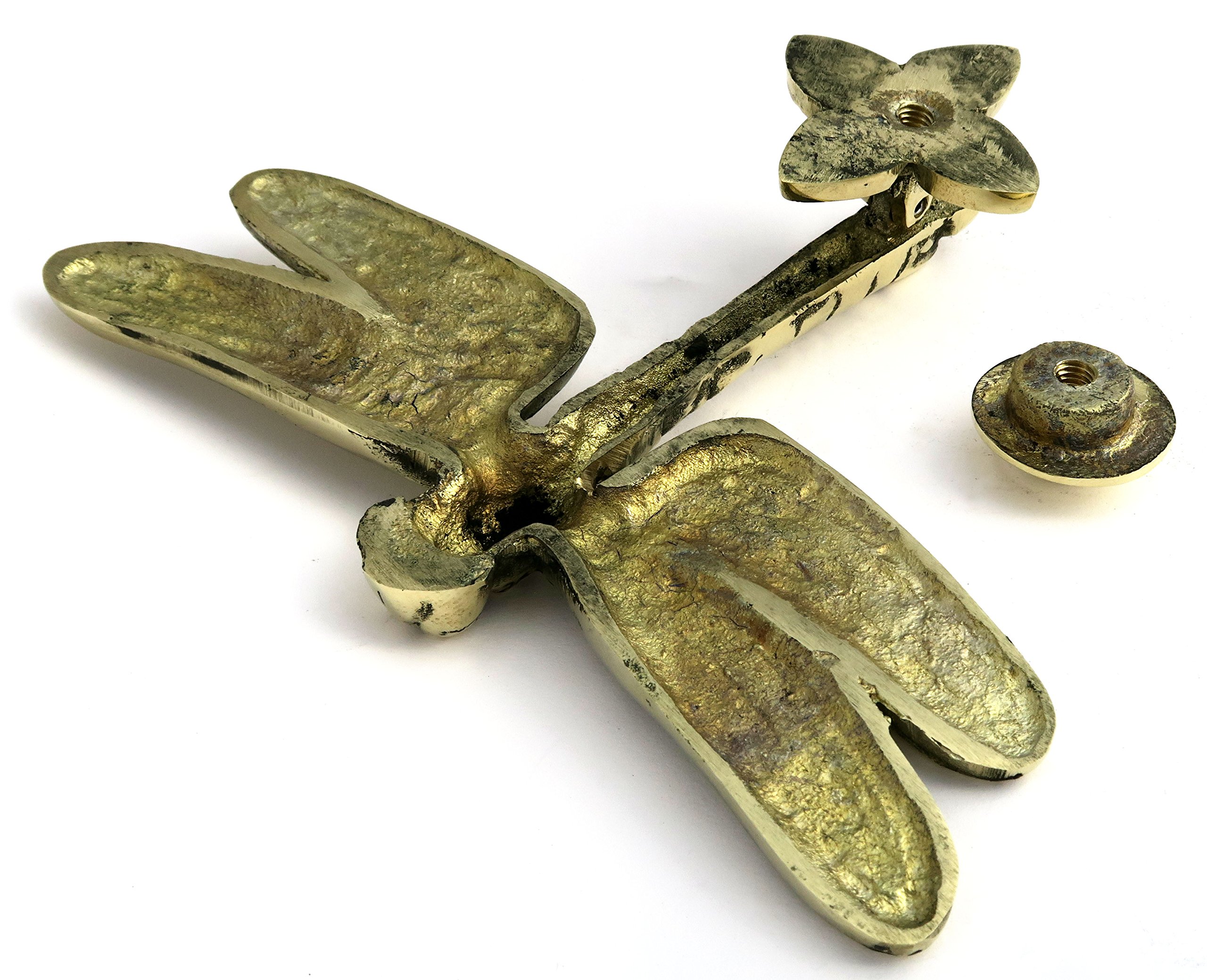 In ottone massiccio batacchio a forma di libellula