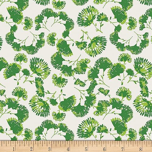 Art Gallery Fabrics Art Gallery Indigo and Aster Foliage Escape Vert - Tela verde