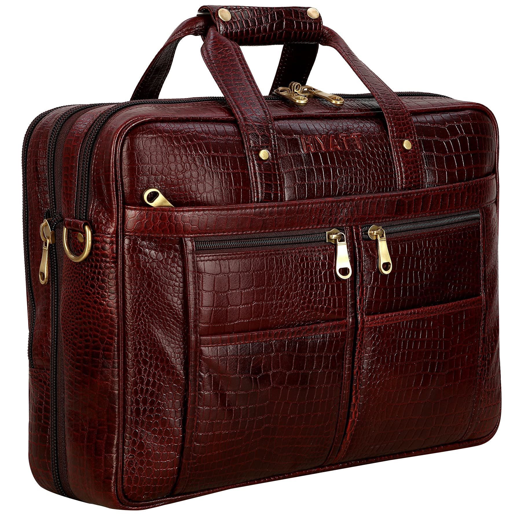 HYATT Leather Accessories 16 Inch Full Grain Natural Leather Laptop Messenger & Shoulder Bags for Men 24 litres Capacity (Dimension-L-16 X H-12 X W-6 Inch) (Weight-1.4 KG) (4POCKETC-Brown) (B09445B5HV) Amazon Price History, Amazon Price Tracker