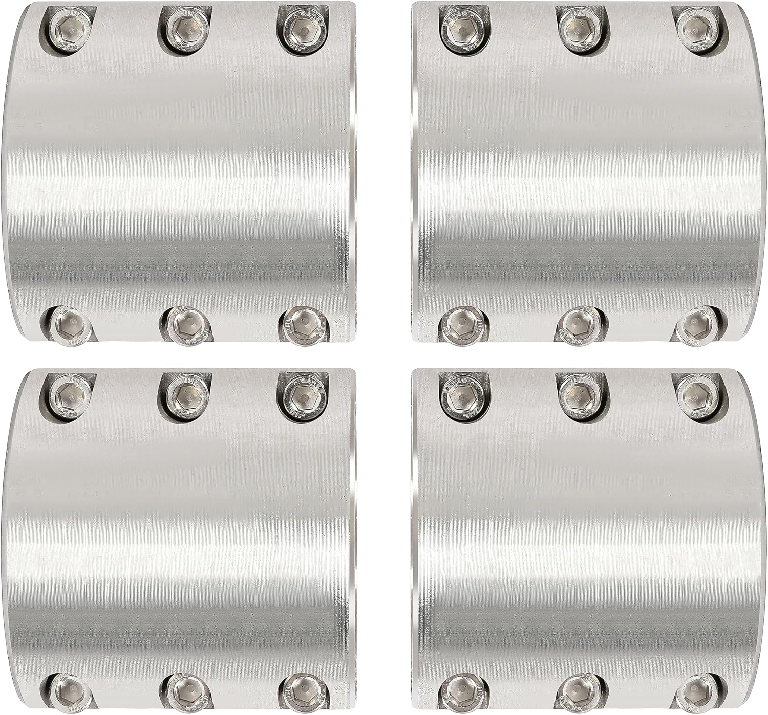 KUAFU Split Collar Tube Clamp Compatible with 2" OD Size Tube Steel Weldable Bolt on Roll Bar Cage Clamps Mounts -4 Pcs