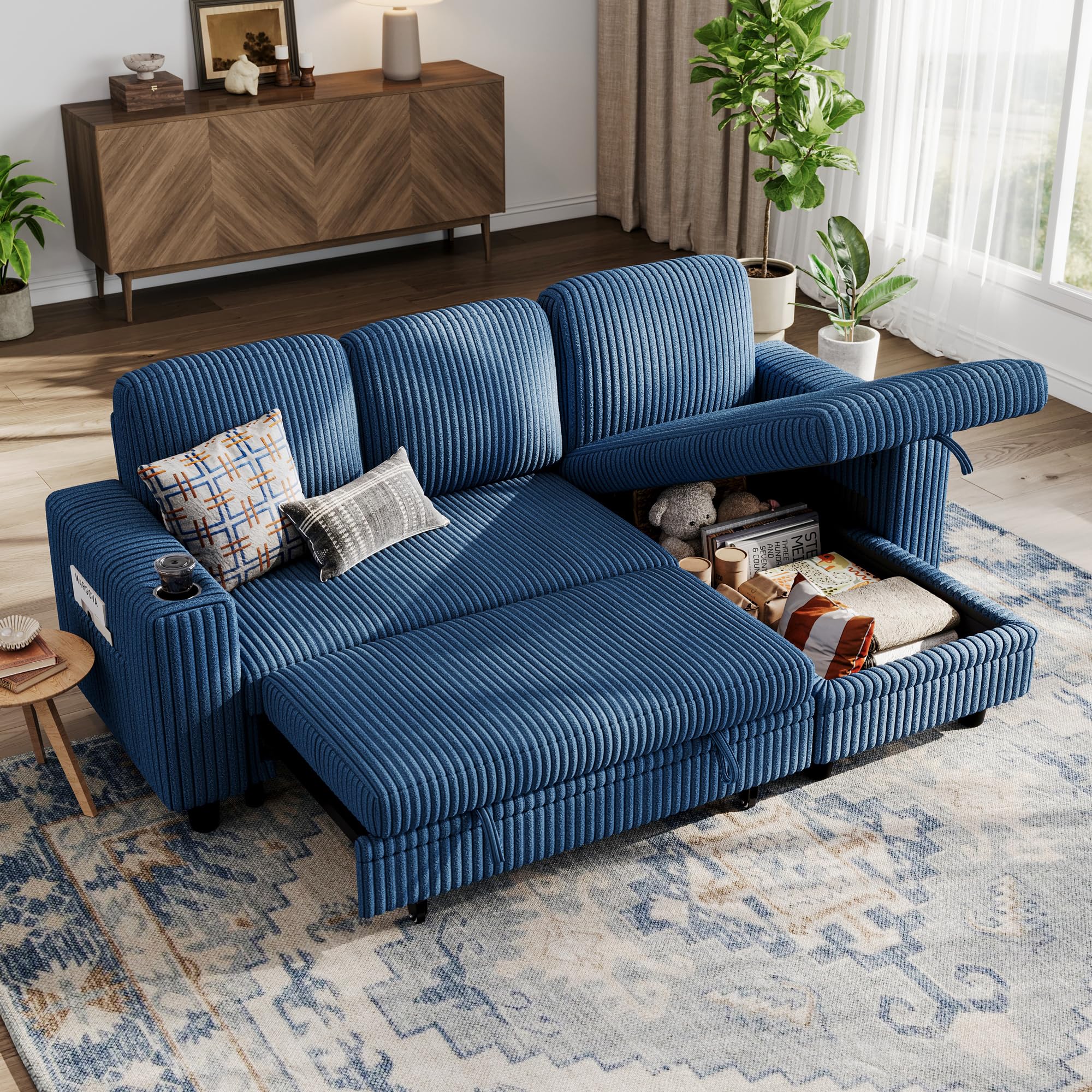 LINSY HOME Sectional Sleeper Sofa