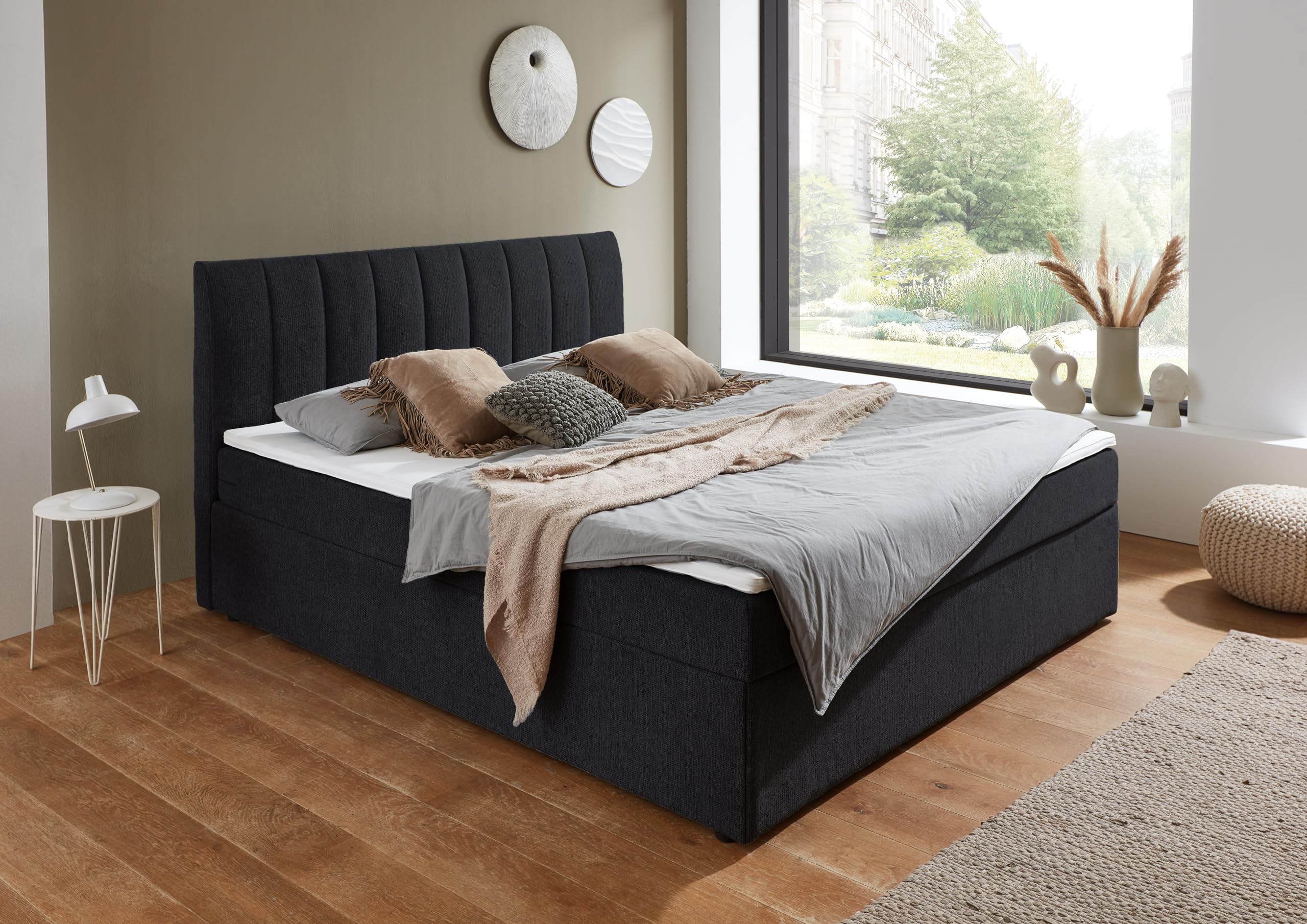 Atlantic Home Collection Alva Lit à Sommier Tapissier, sans Matelas ni Surmatelas