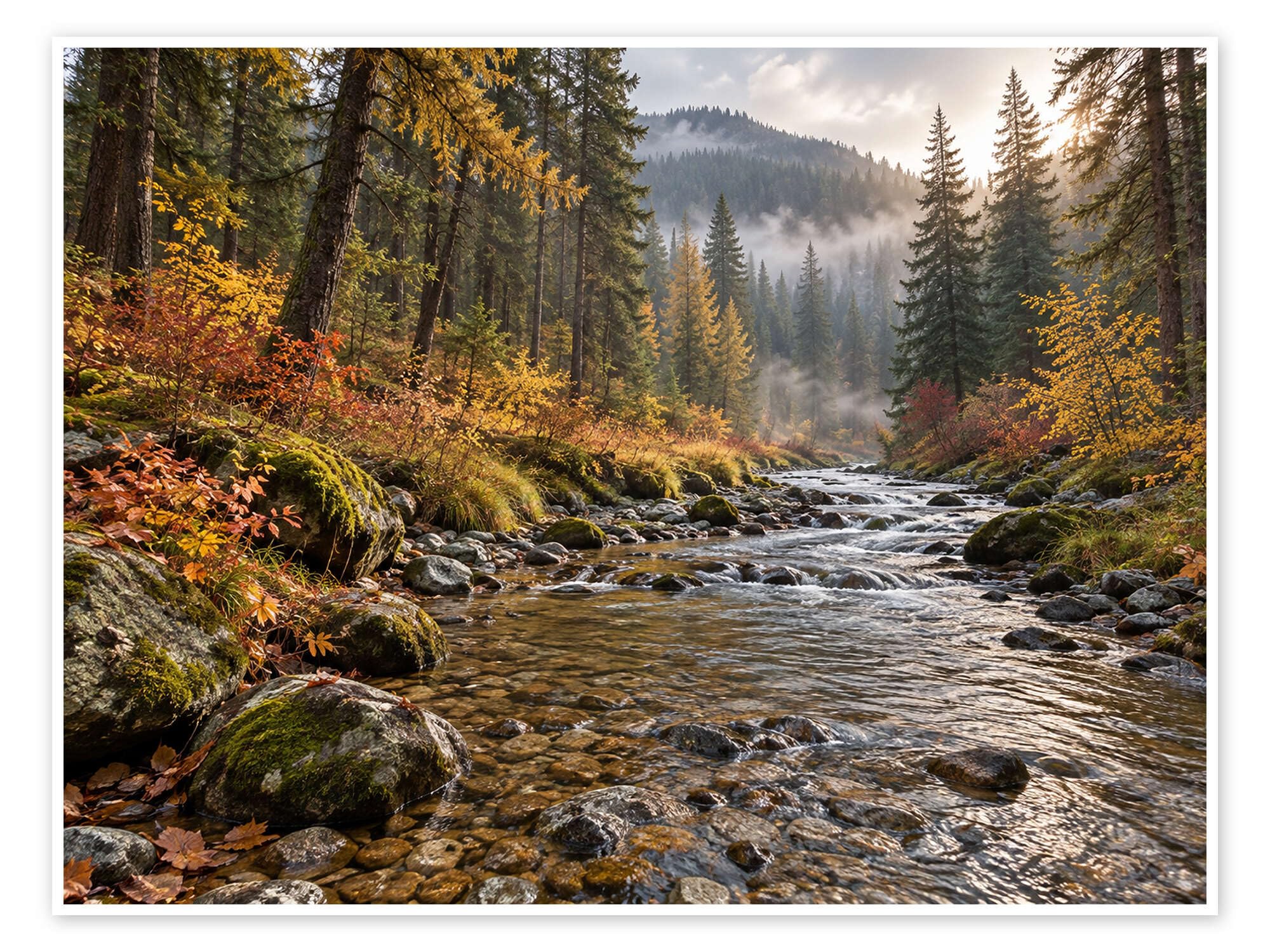 In the heart of the Rocky Mountains Plakat