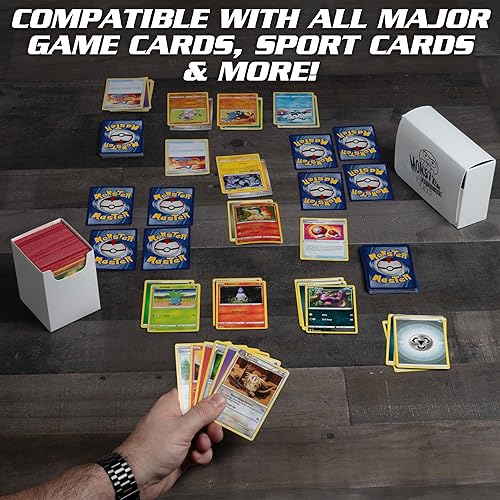 Miniatura 5 de Caja Monster Protectors con espacio doble para mazos de cartas, se cierra solo de forma magnética, color negro (sirve para cartas Yugioh, Pokemon,