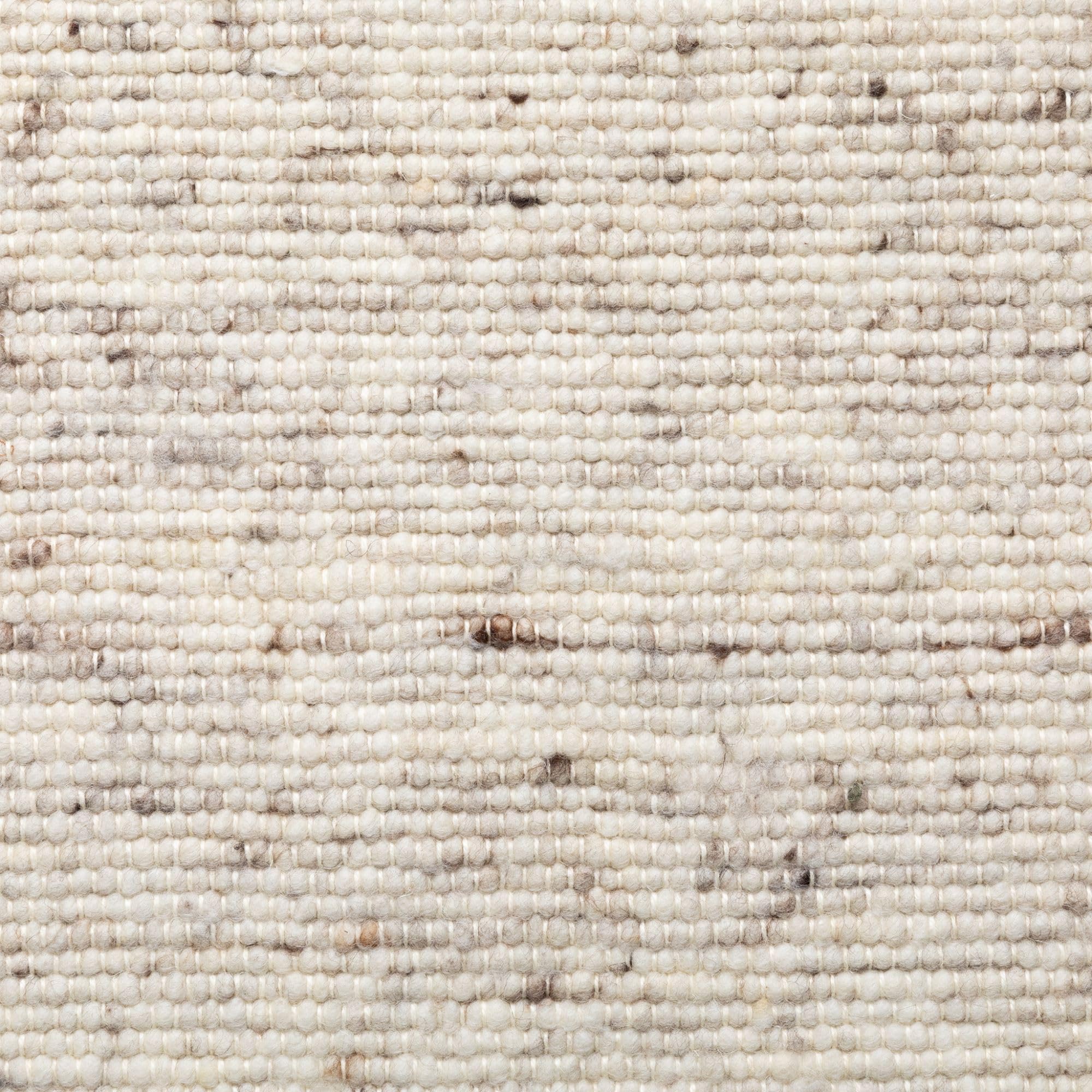 Steffensmeier Handweb Teppich Kos | Wolle (Schurwolle), Natur Dunkel, handgewebt, Größe: 80x150 cm Wohnzimmer und Schlafzimmer