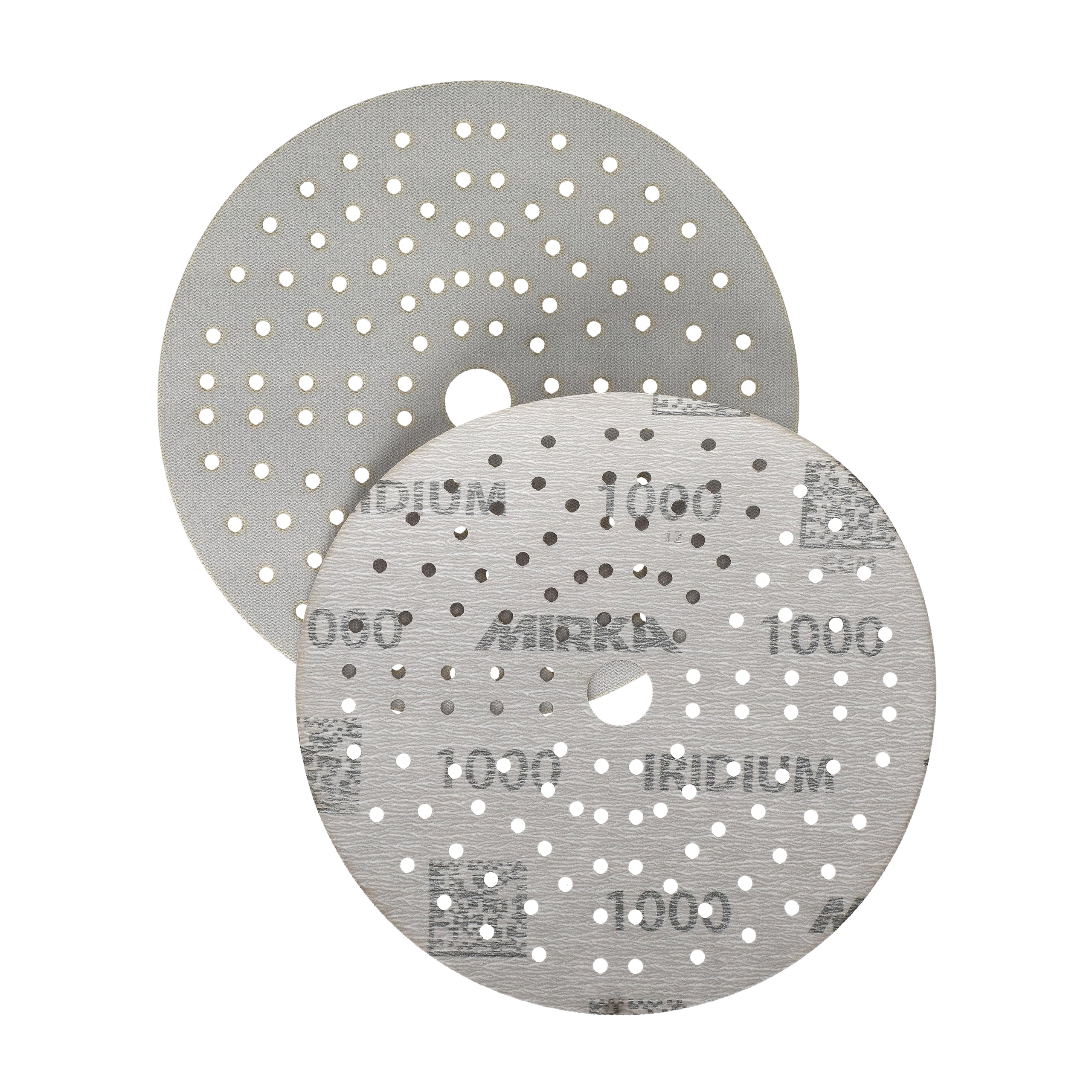 Mirka Iridium carta abrasiva a strappo 150mm grana 1000 50 pz | Premium carta abrasiva a strappo 121 fori grana 1000 ideale per vernice stucco legno acciaio materiali minerali plastica