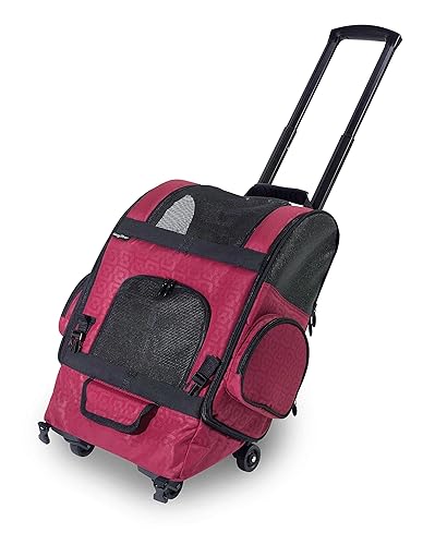 Gen7Pets Dog Carrier - Large Red Roller Bag Pet Carrier