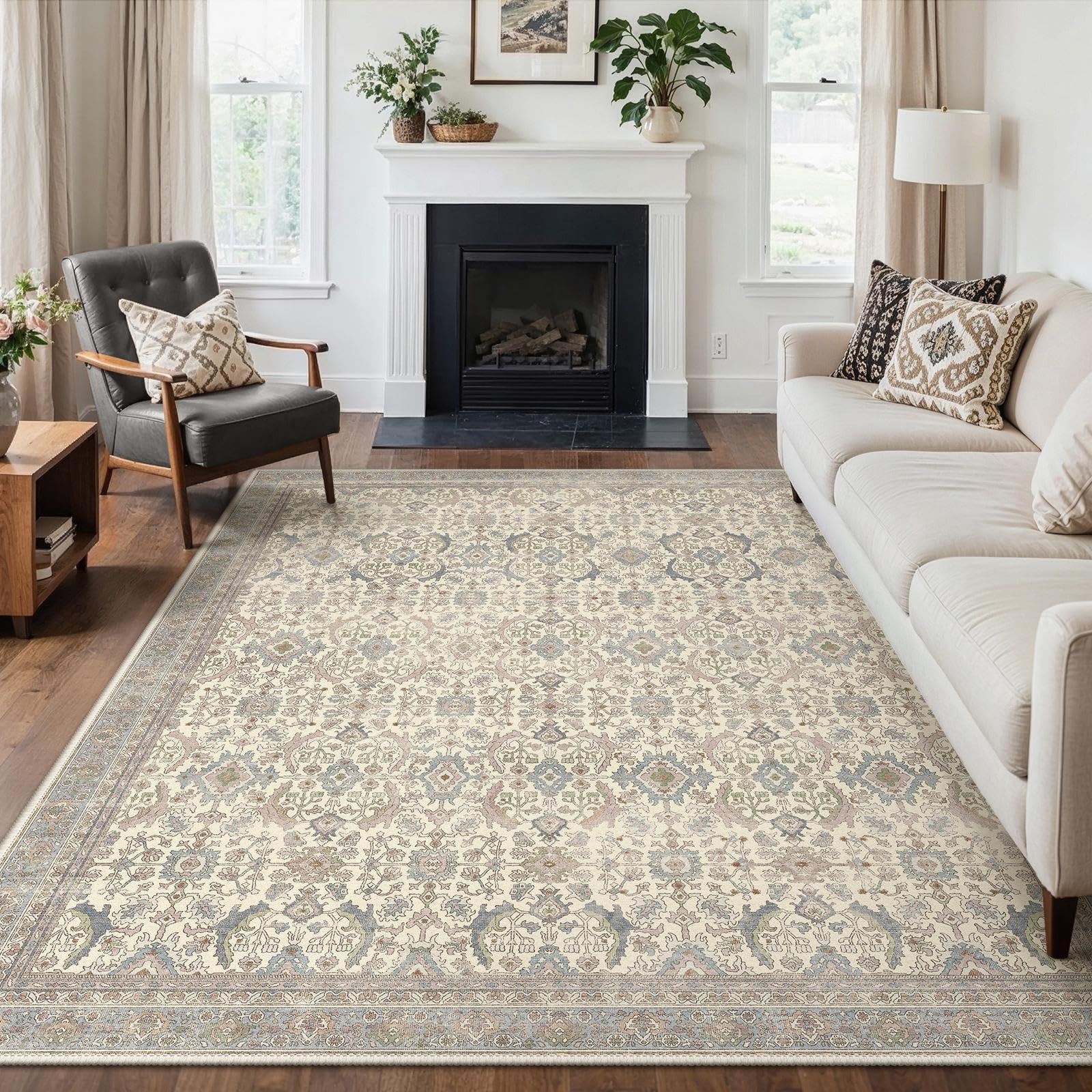 GENIMO Extra Large Rug 240x300cm Oat Taupe Washable Non-Slip Hallway Carpet — image 1