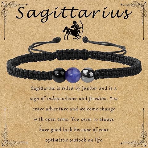 GolbalJew Zodiac Bracelets for Women Healing Crystal Stone 6mm Beads Bracelet Birthday Zodiac Gifts Horoscope Spiritual Bracelet
