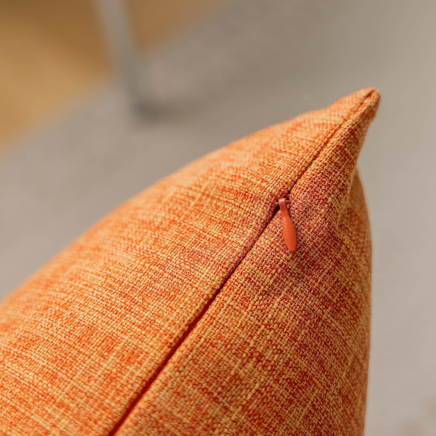 Demetex 12x20 Pillow Covers Rectangular Decorative Linen Pillow Cases Orange Lumbar Throw Pillows for Sofa Couch Bed Chair, Set of 2, 12 x 20 Inch, Orange - Image 2