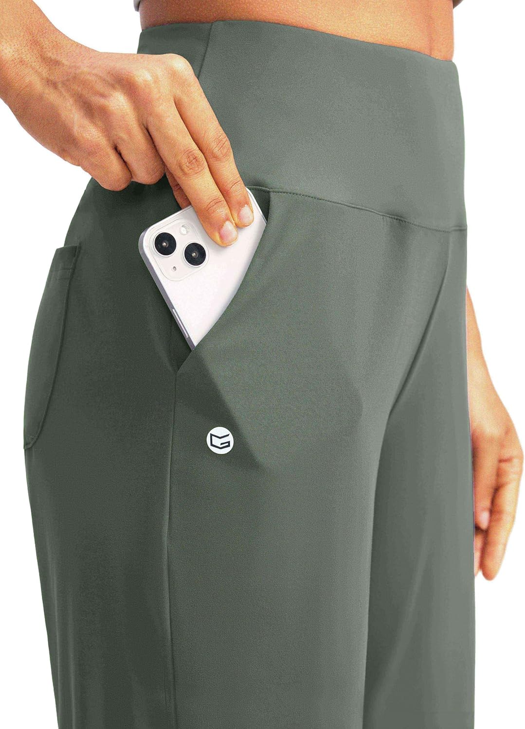 G Gradual Women's 12" Bermuda Long Shorts with Pockets High Waisted Stretch Knee Length Shorts for Women Summer Walking - Image 3