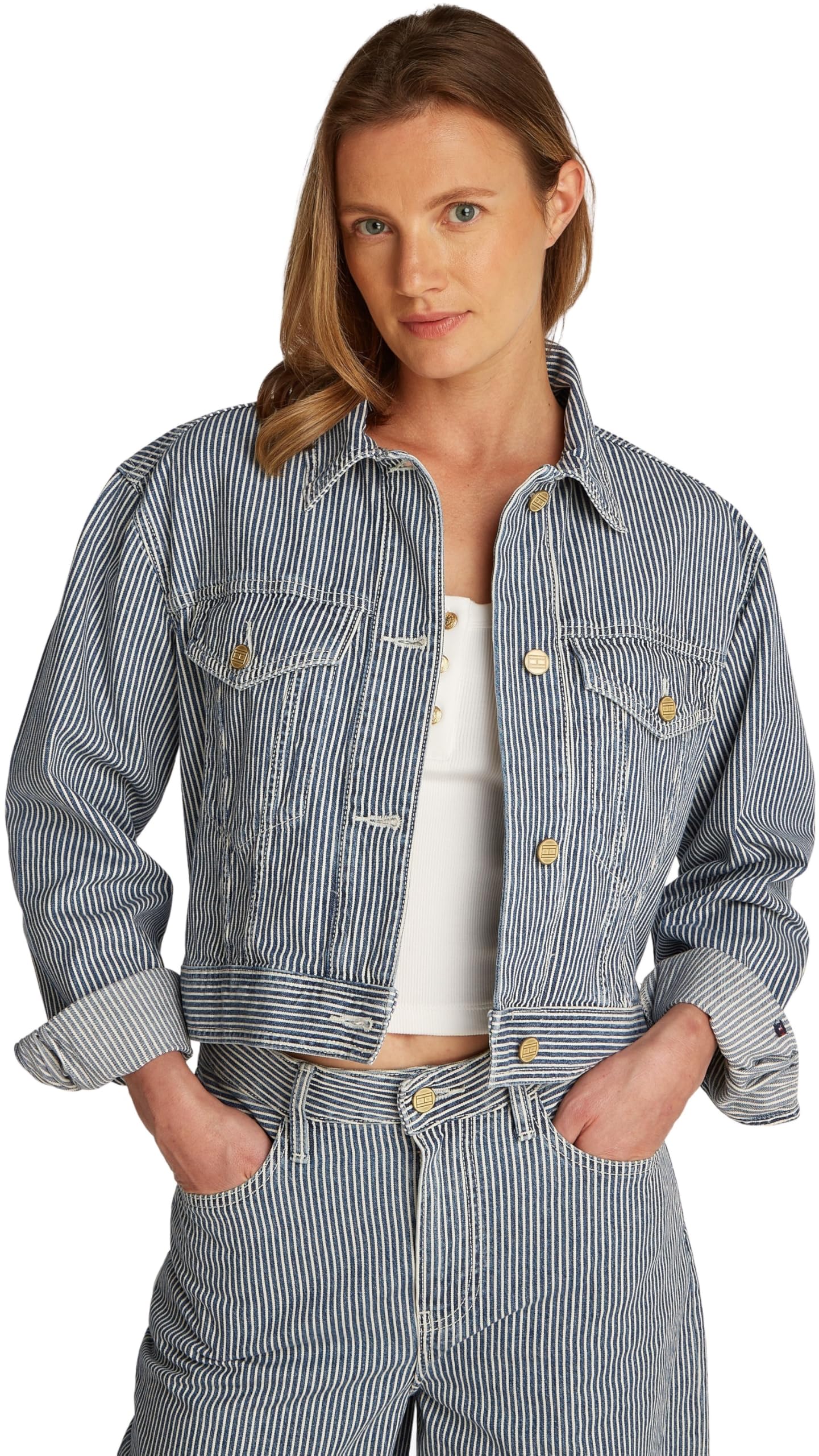 Tommy Hilfiger Cazadora vaquera Mujer Straight Cropped
