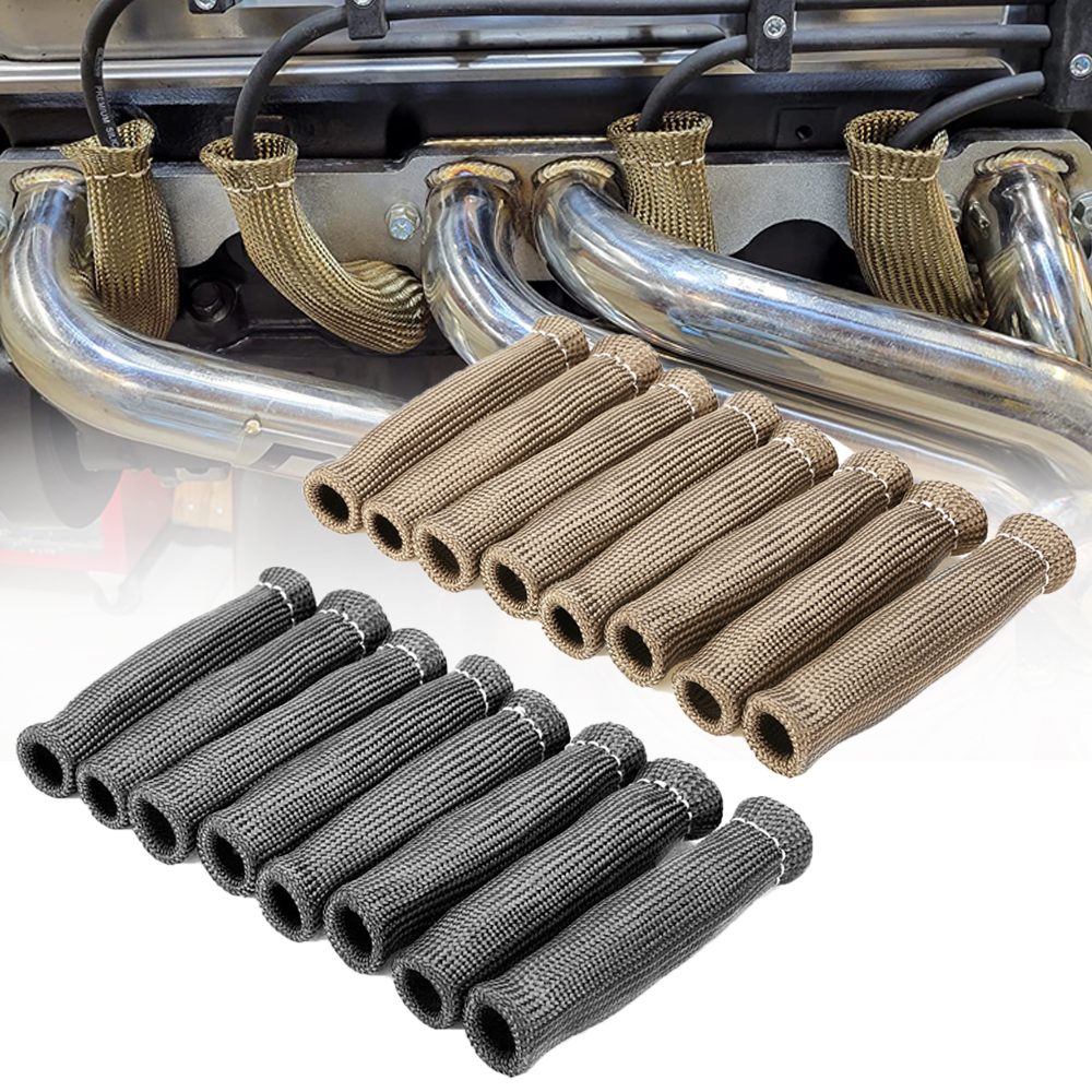 Set Di 8 Protezioni Termiche Per Cavi Candela - Anti Calore, In Materiale Resistente Fino A 2500°F - Foto 2