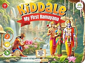 Kiddale My First Musical Ramayan for Kids| English + Hindi Sound Book | 28 Audio Buttons, Shlokas & Moral Stories | Mythology Learning Gift for Toddlers Age 3–8yrs