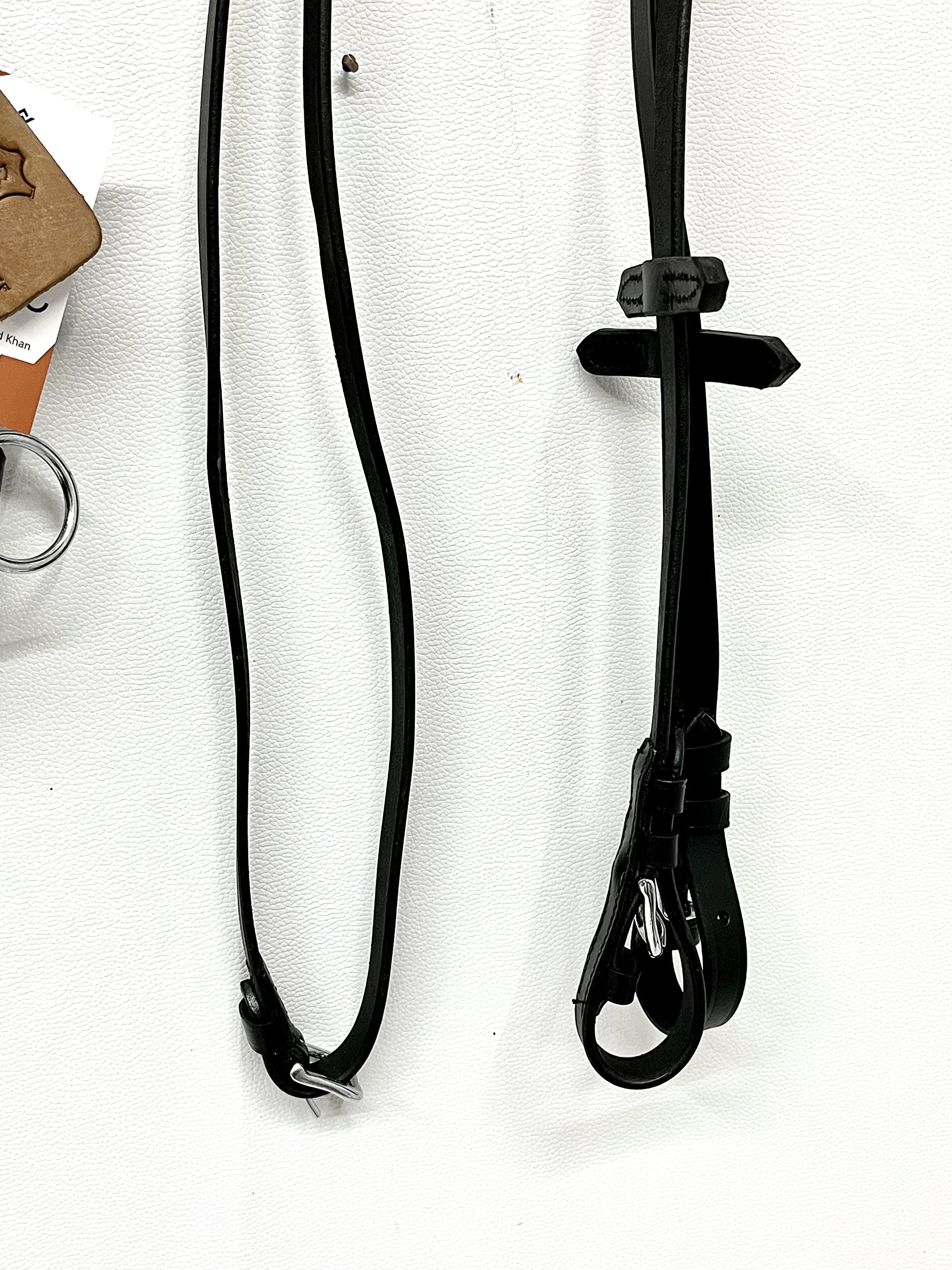 Sidepull Trensenzaum ohne Gebiss Designer-Handschnitzerei Schwarz oval