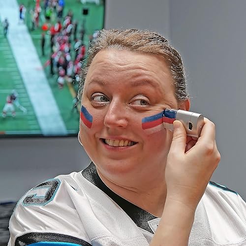 Miniatura 5 de Pintura facial patriótica en barra  Rojo, blanco y azul, 3 colores seguro para la piel, maquillaje para deportes, 4 de julio y días festivos