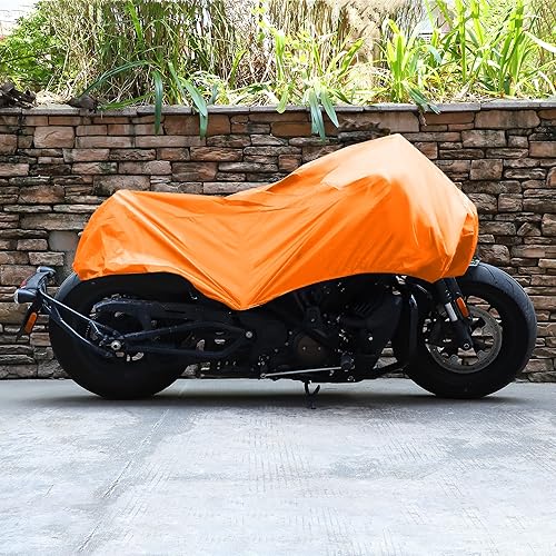 Vista 49 de X AUTOHAUX Funda para motocicleta, ligera, media cubierta, impermeable, para exteriores, lluvia, polvo, color plateado, tamaño XL, para la mayoría