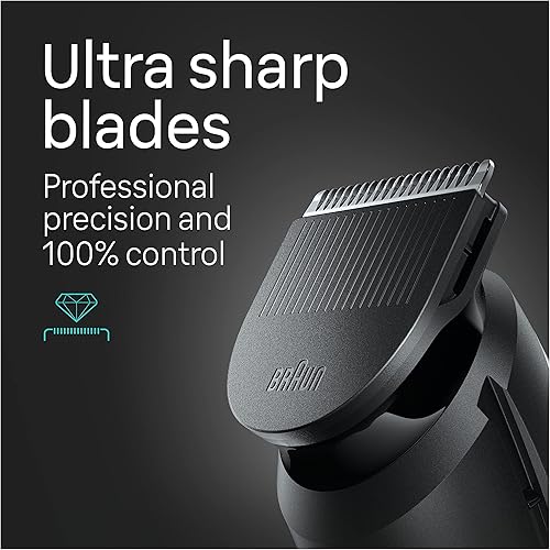 Miniatura 7 de Braun Kit de estilo todo en uno Serie 5 5470, recortadora 8 en 1 para hombres con recortadora de barba, recortadora de cuerpo para paisajismo,