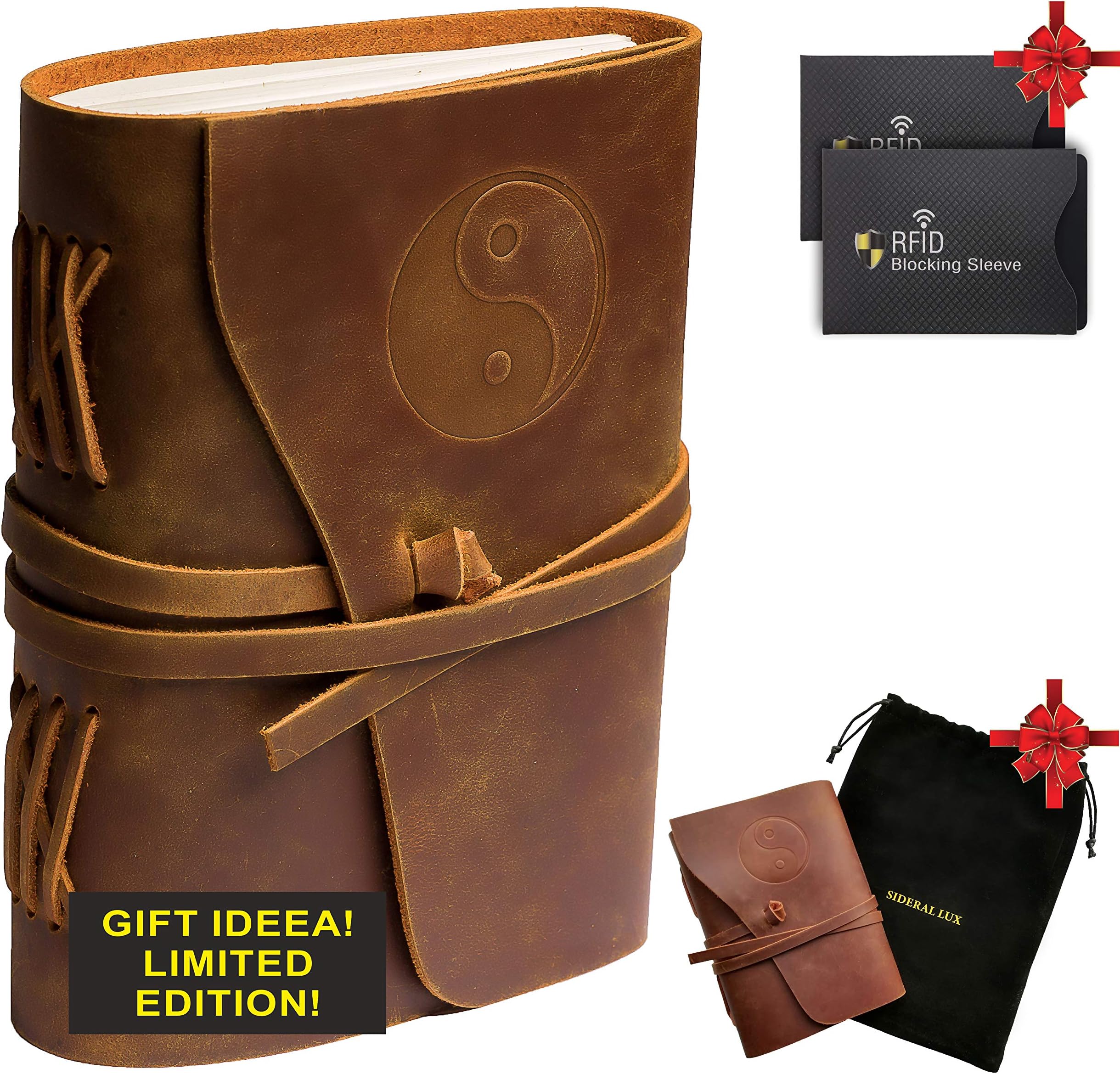 Genuine Leather Journal Gift under 20 for him/he