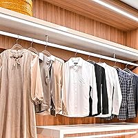 Vista 8 de Quality Hangers Perchas de plástico transparente para ropa, paquete de 50 – 17.5 pulgadas Perchas resistentes para ahorrar espacio y acrílico