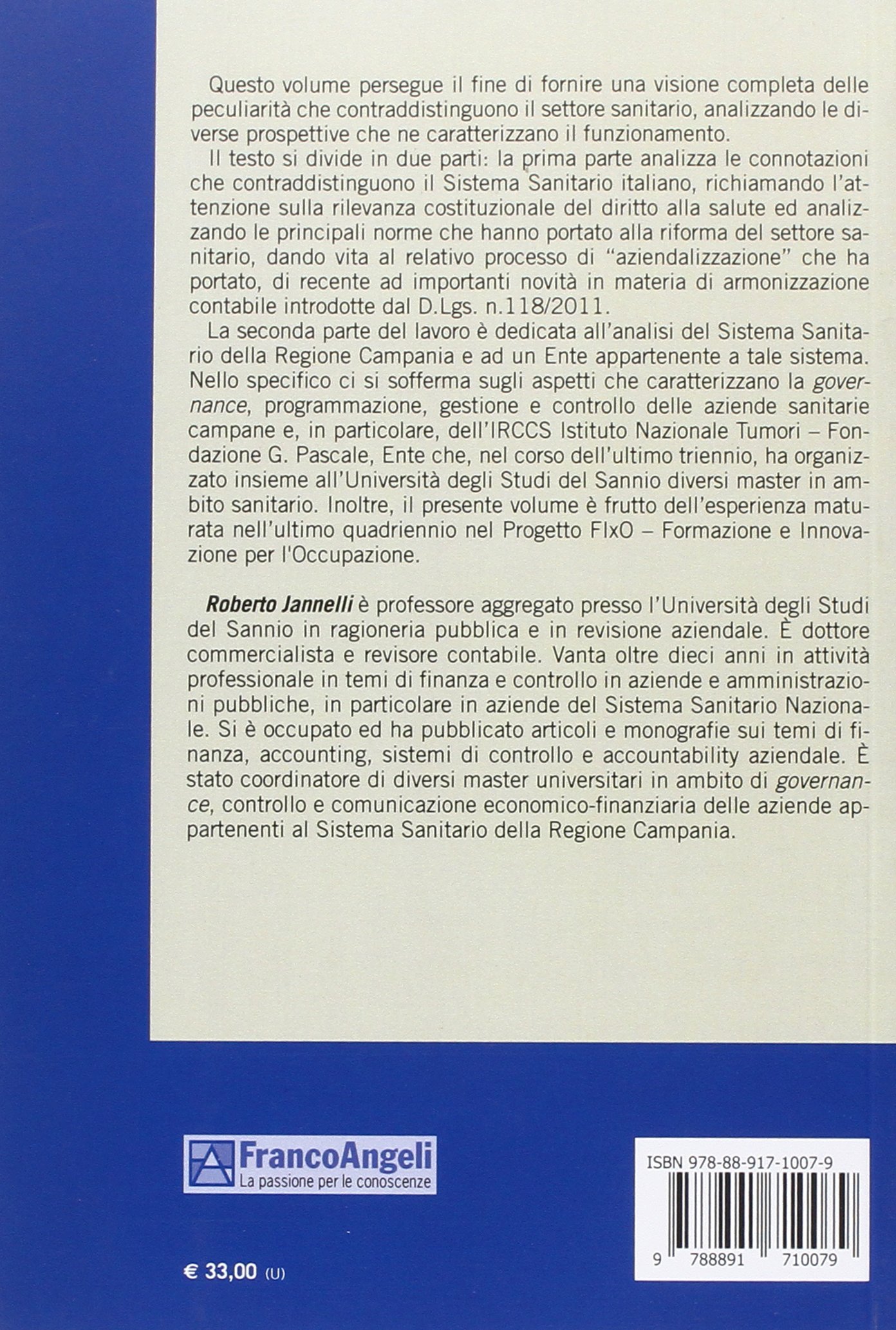 Il governo delle aziende sanitarie e ospedaliere. Problematiche di programmazione, rendicontazione e controllo