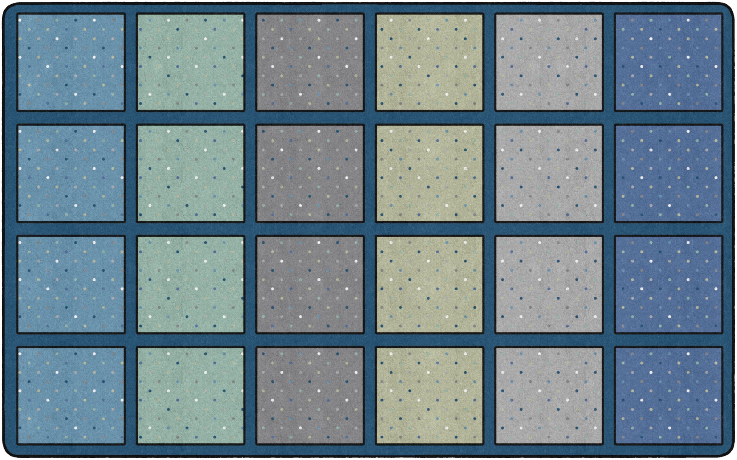 Photo 1 of Flagship Carpets Happy Squares Classroom Educational Area Rug for Kids and Teachers, Durable Quality for Schools, Preschool, Daycare, Learning Centers, and Home, Seats 24, 7'6" x 12' - Calming