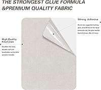 Vista 2 de Parches de reparación de lino fino, parches de tela de lino autoadhesivos, tamaño extra de 8 x 11 pulgadas, multicolor, se pueden utilizar