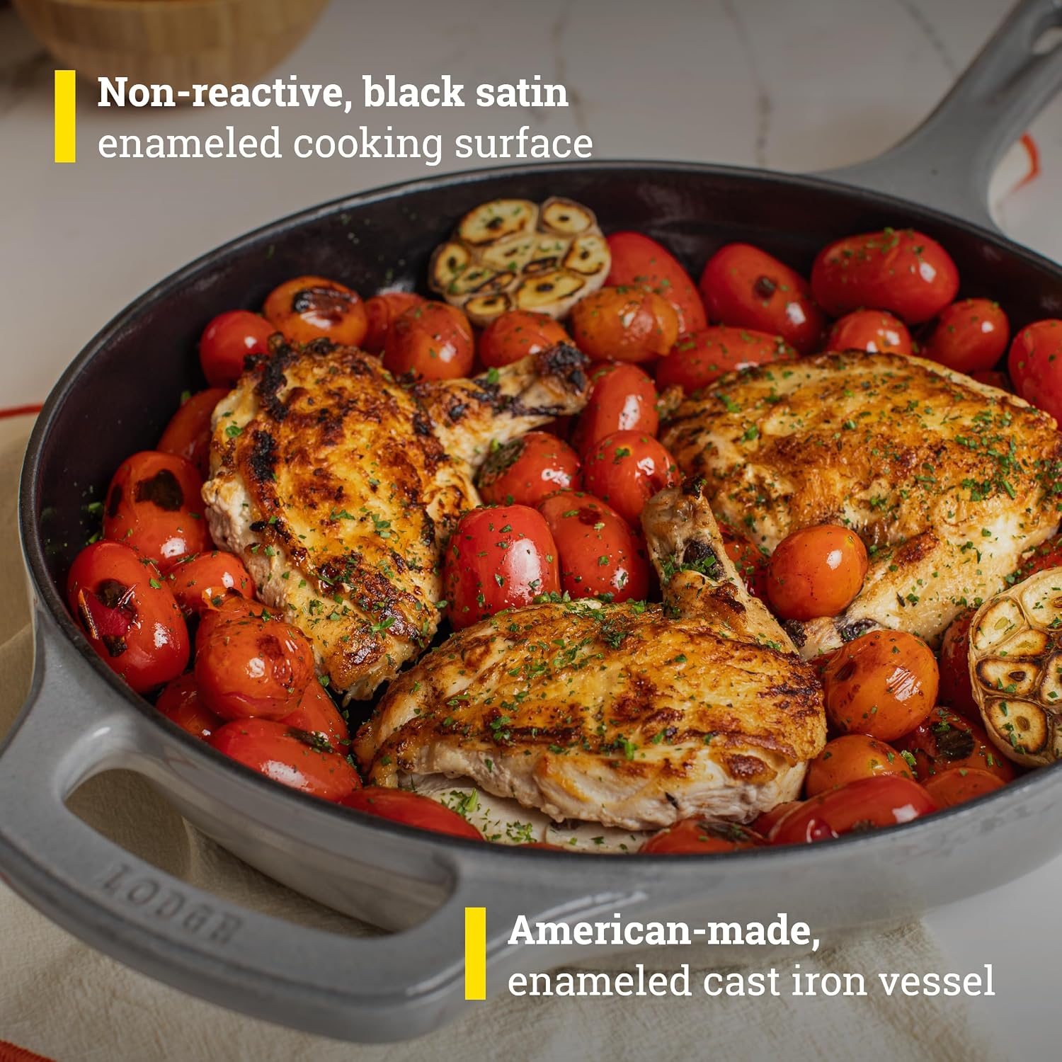 Lodge USA Enamel 11 Inch Skillet, Moonstruck