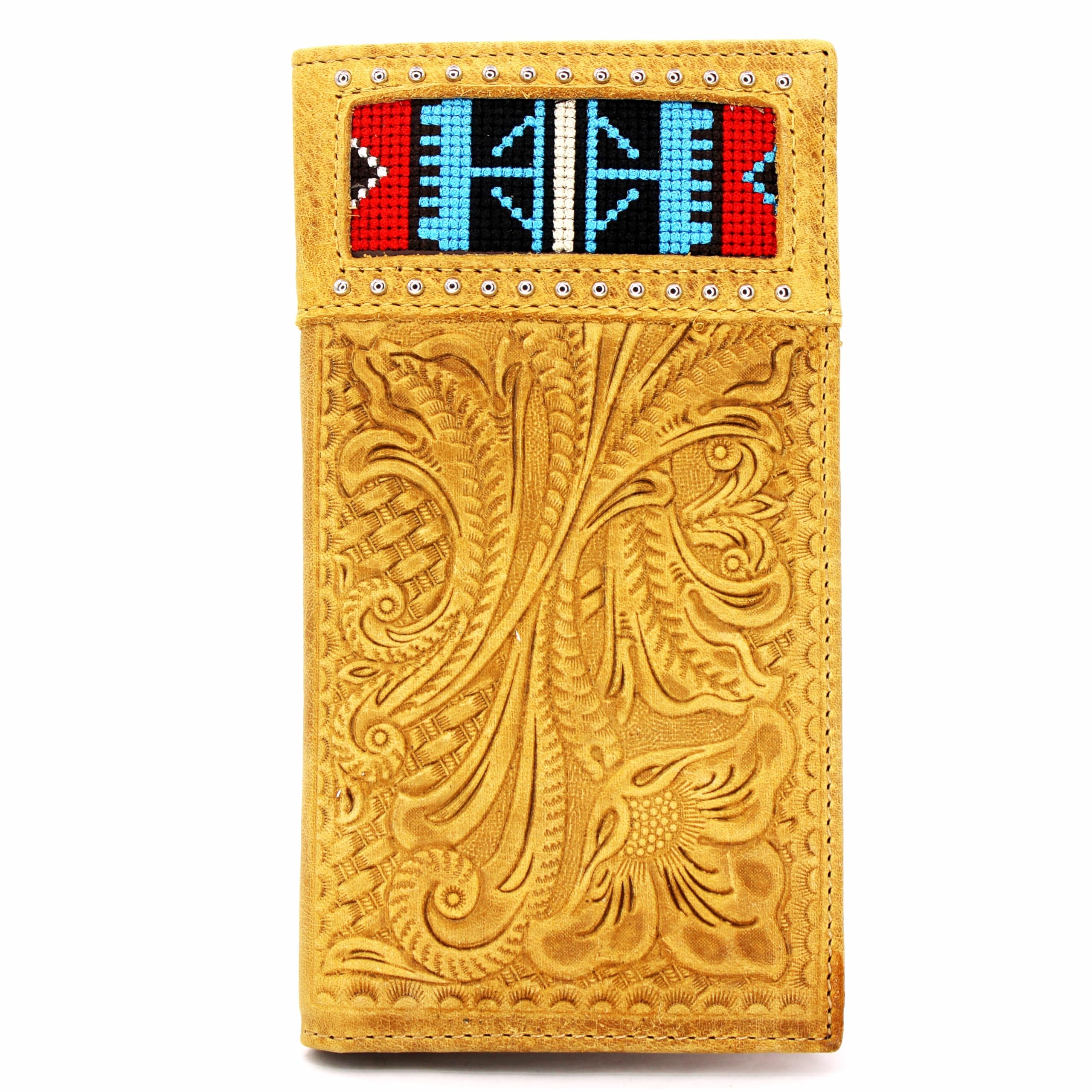 West Star Texas Checkbook Wallet Bifold w w/o Cow Hair or Embroidery Fabric Wallet 0202 BR