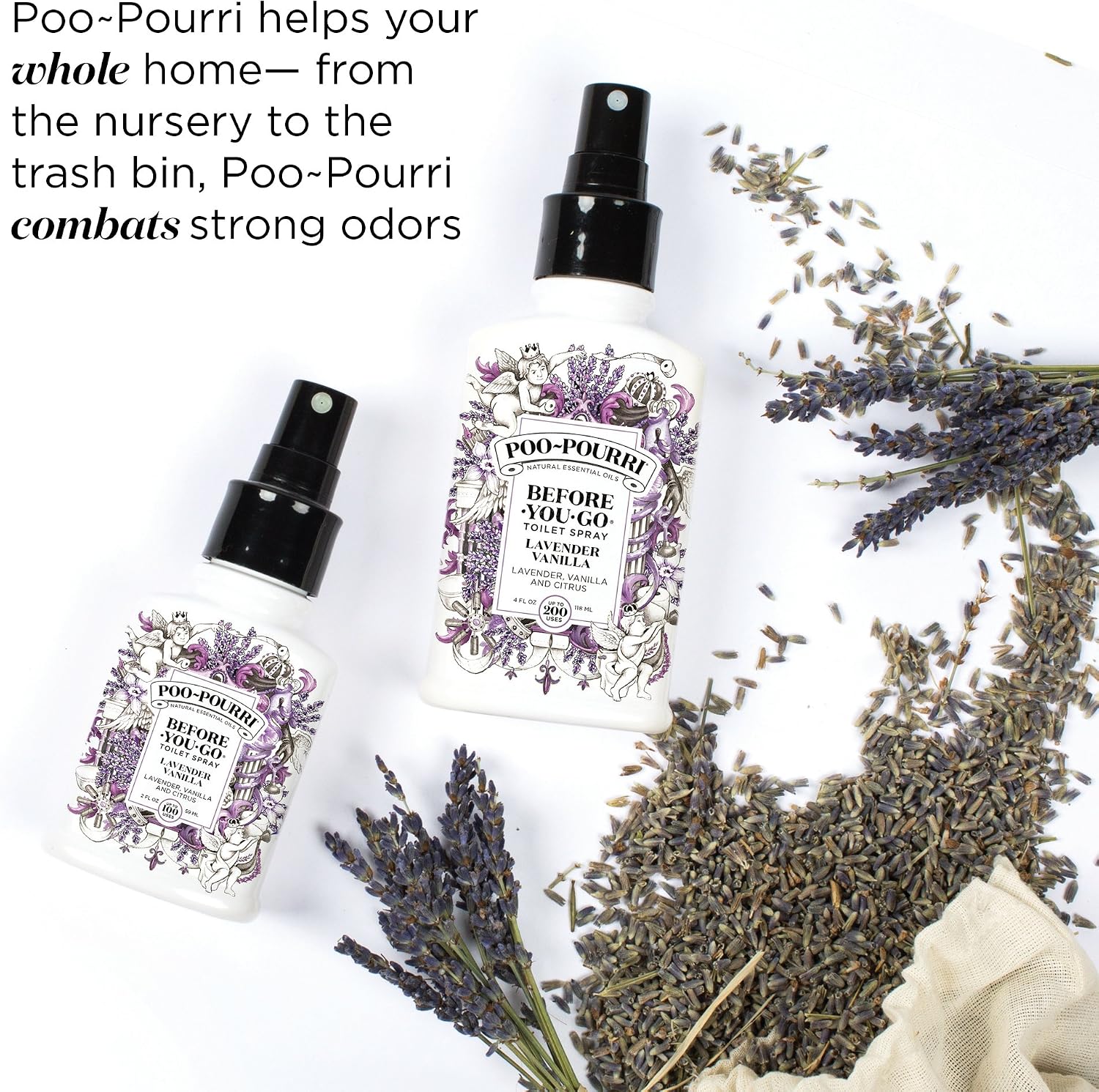 Poo-Pourri Before-You-Go Toilet Spray, Lavender Vanilla Scent, 2 oz, 59 ml (Pack of 1) - Image 5