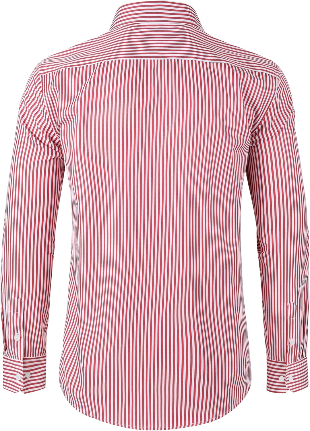 Grade 4 Wrinkle-Resistant Long Sleeve Striped Button-Down Shirt for Men Mens Dress Shirts - Image 4