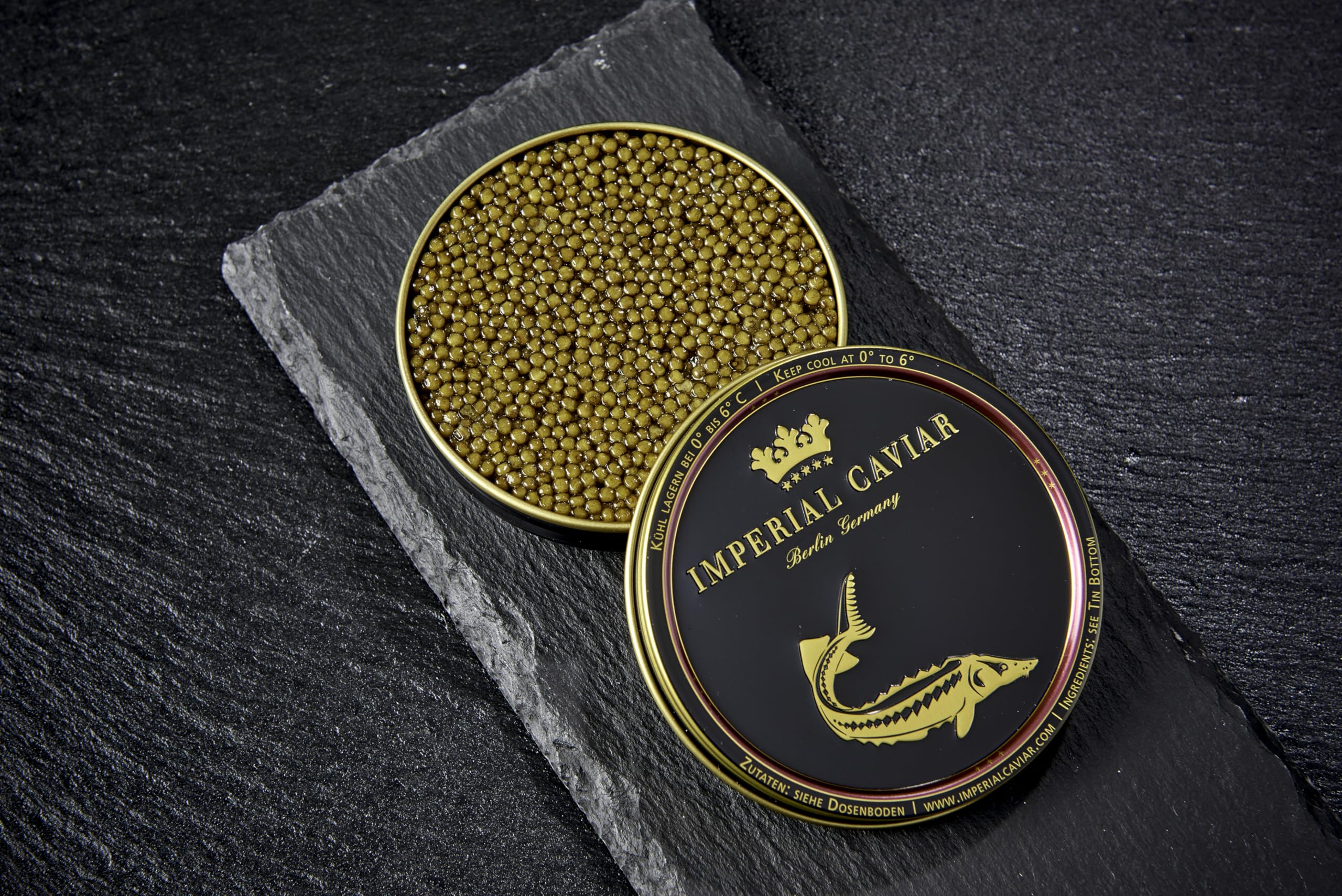Imperial Caviar® - Ossetra Selection 50 g | Premium Ossetra Kaviar | Fein-nussiges Aroma, cremige Textur, kleines Korn, CITES-zertifiziert (DE-R06), kontrollierte Aquakultur