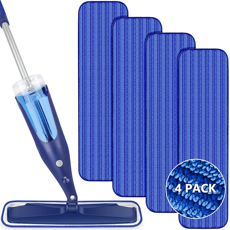 9 Pack Microfiber Cleaning Pads Compatible For Bona Mop, 18 Inch Microfiber Mop Pads For Bona