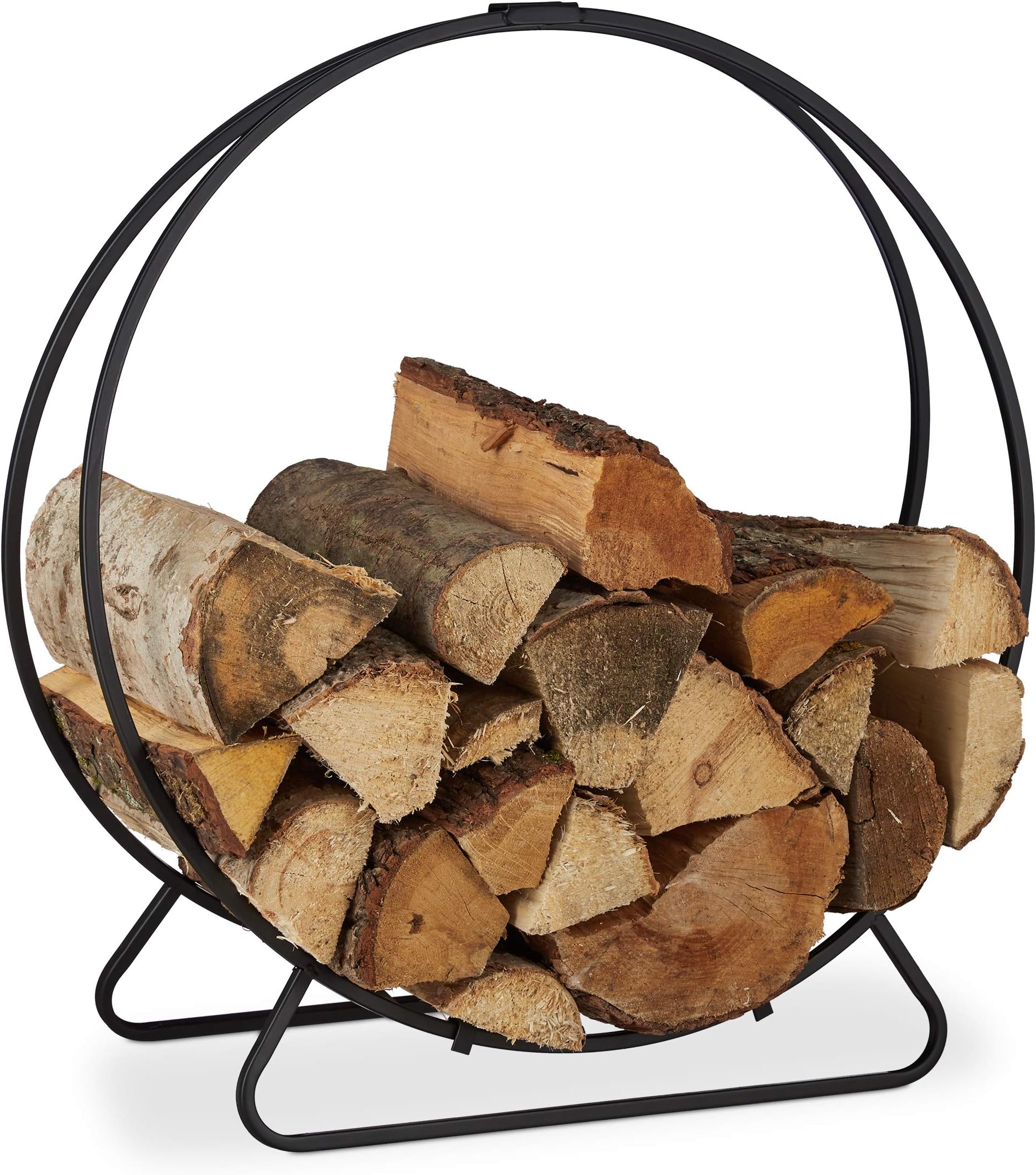 Panier à bûches bois de cheminée porterevues portejournaux acier métal