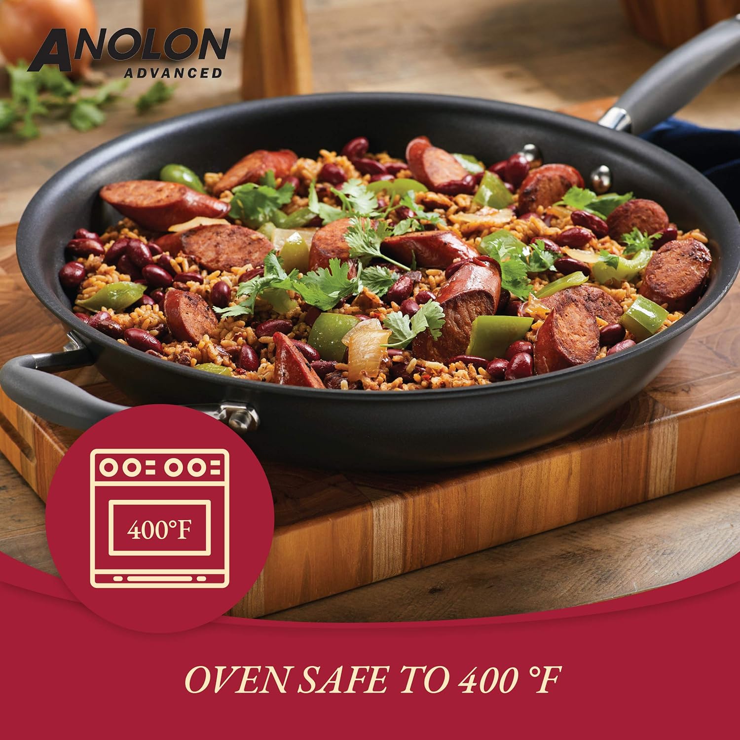 Anolon Advanced Hard Anodized Nonstick Frying Pan / Fry Pan / Hard Anodized Skillet - 8 Inch, Gray: Small Skillet: Kitchen & Dining