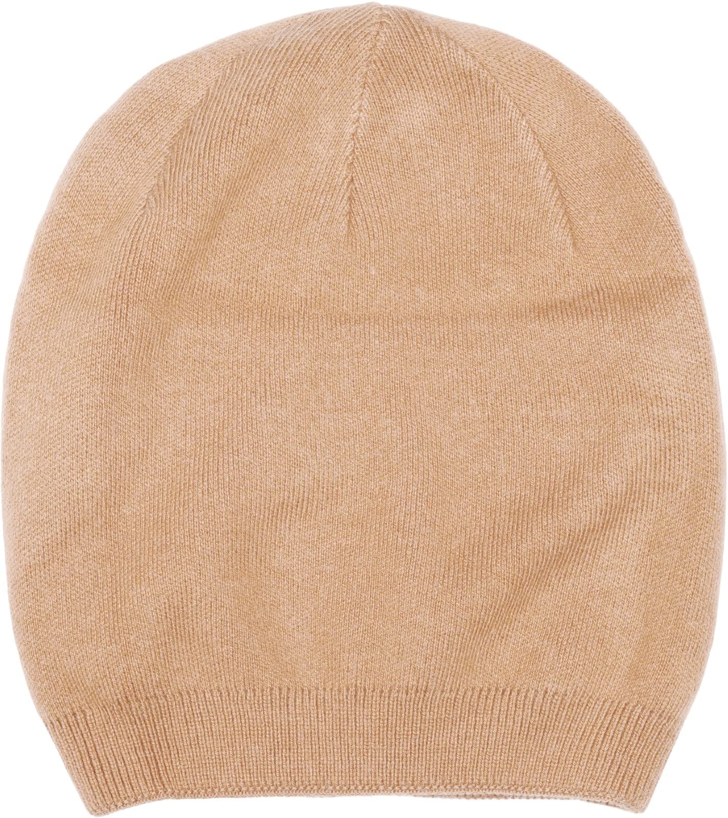 styleBREAKER Unisex Fine Knit Beanie Hat Unicoloured with Ribbed Cuffs, Double Layered Winter Knit Hat Warm 04024195, Colour:Camel