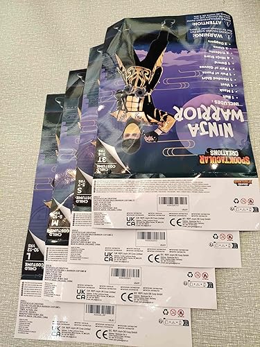 Miniatura 10 de Spooktacular Creations Disfraz de ninja para niños, disfraz de ninja con accesorios de ninja, juguetes para disfraz de Halloween