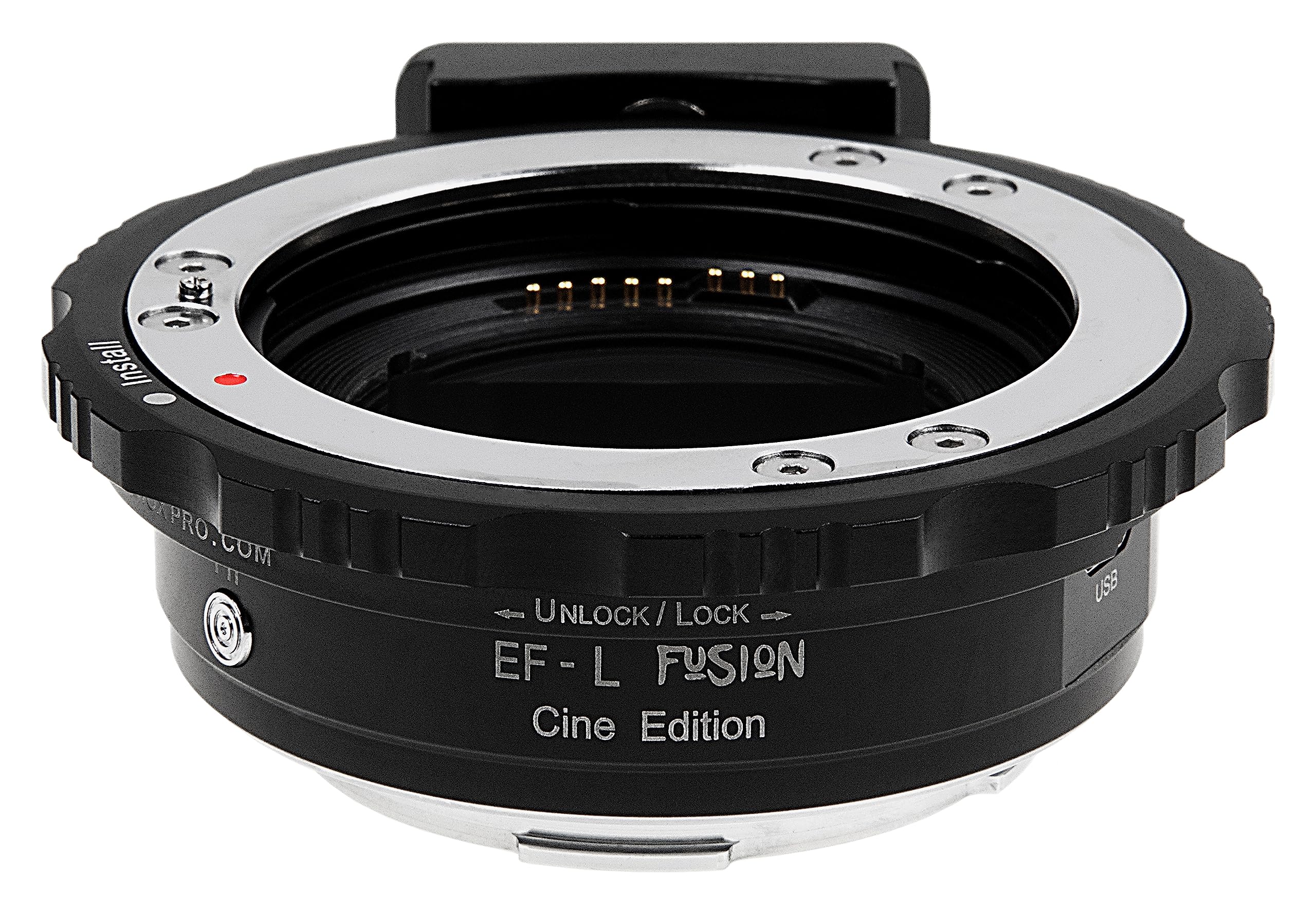 FotodioxPro Fusion Smart AF Cine Edition Lens Adapter - Compatible with Canon EF/EF-S Lens to Select L-Mount Alliance Cameras with Auto Functions, Positive-Lock EF Mount & USB Upgrade Port